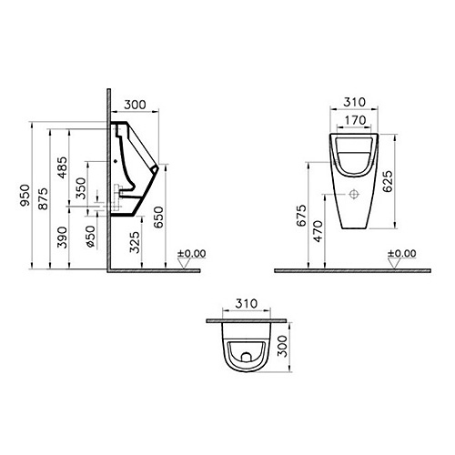 VITRA S20 PISOAR SKRIVENI DOVOD  5462B003-0199 2