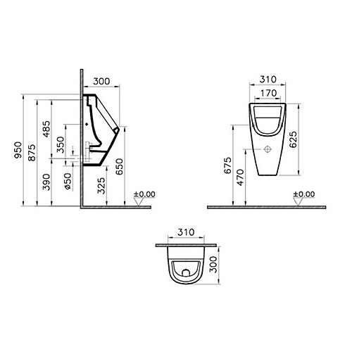 VITRA S20 PISOAR VIDNI DOVOD  5462B003-1069 2