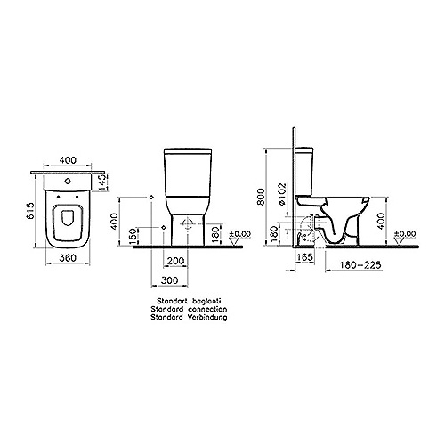 VITRA S20 MONOBLOK UNIVERSAL + DASKA  5512L003-7200 2