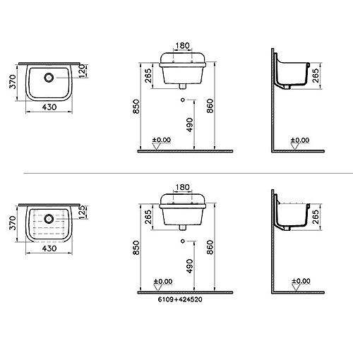 VITRA ARKITEKT VINDABONA INDUSTRIJSKI LAVABO  6109B003-0012 3