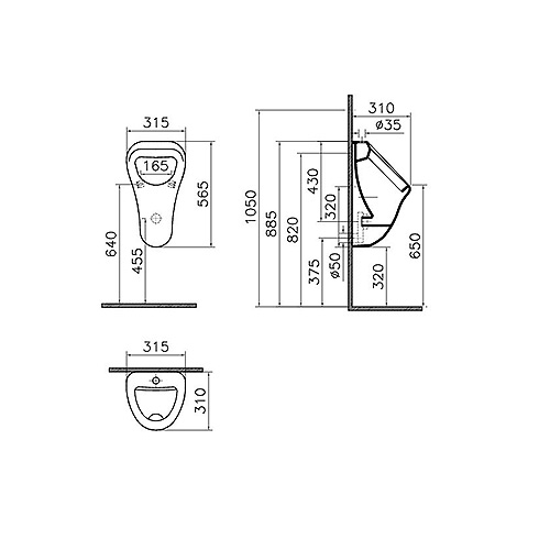 VITRA ARKITEKT PISOAR VIDNI DOVOD  6202B003-0198 2