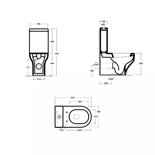 OLYMPIA CLEAR MONOBLOK BACK TO WALL  CLE130301+CLE71PF101 2