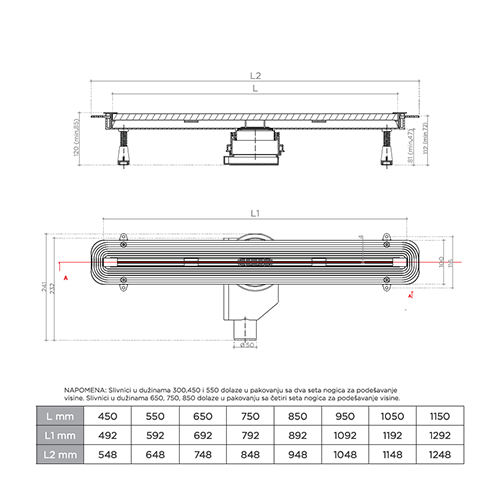 PEŠTAN CONFLUO SLIM LINE 1050  13100037 3