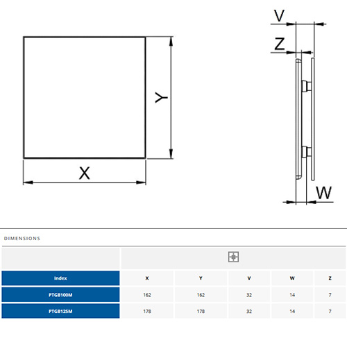 AWENTA PANEL CRNO STAKLO MAT 100 PTGB100M 2