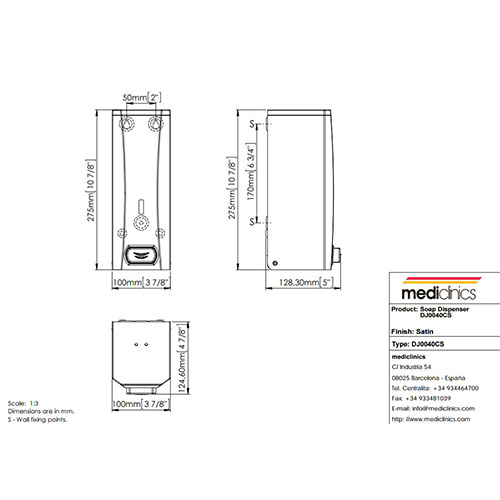 MEDICLINICS DOZATOR 1.5 INOX S  DJ0040C 2