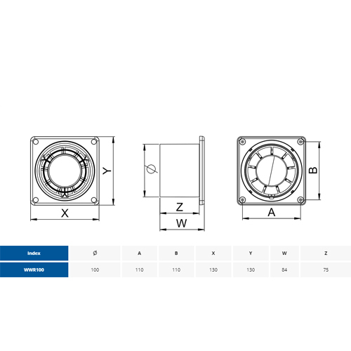 AWENTA VENTILATOR RING 100  WWR100 2