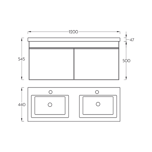 PINO ART RIO 120 LAVABO SA ORMARIĆEM  0339 4