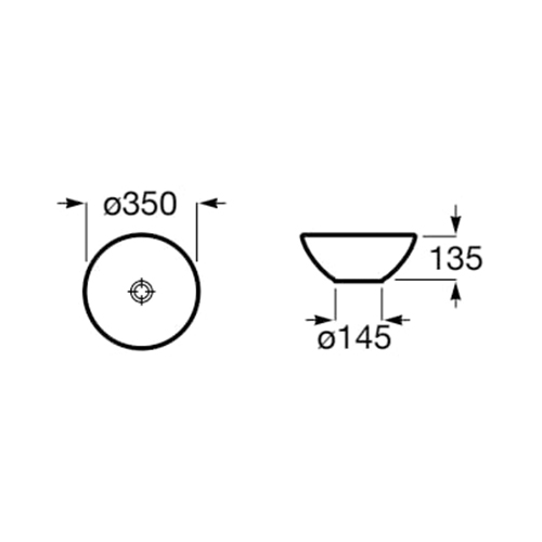 ROCA BOL LAVABO Ø350 BELA  A32787L000 2