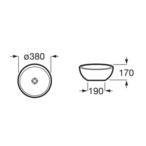 ROCA BOL LAVABO Ø380 BELA  A32787K000 2