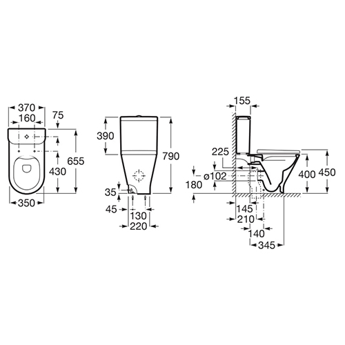 ROCA GAP MONOBLOK RIMLESS  A3420N000 + A3410N0000 2