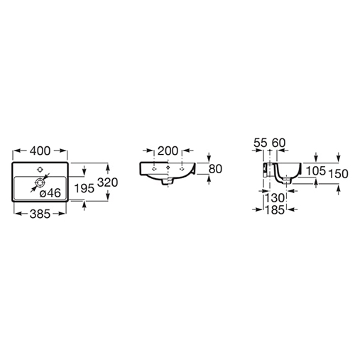 ROCA ONA LAVABO 400x320  A32768D000 2