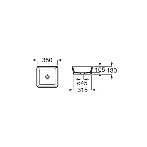 ROCA OPTICA LAVABO 350x350 BELA  A327B12000 2