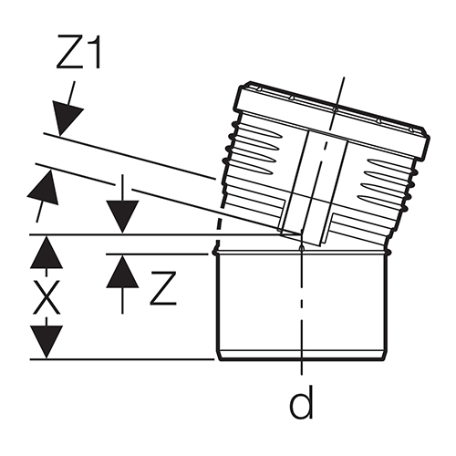 Geberit Silent-PP luk ø110/15 ° 2