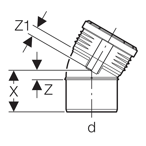 Geberit Silent-PP luk ø110/30 ° 2