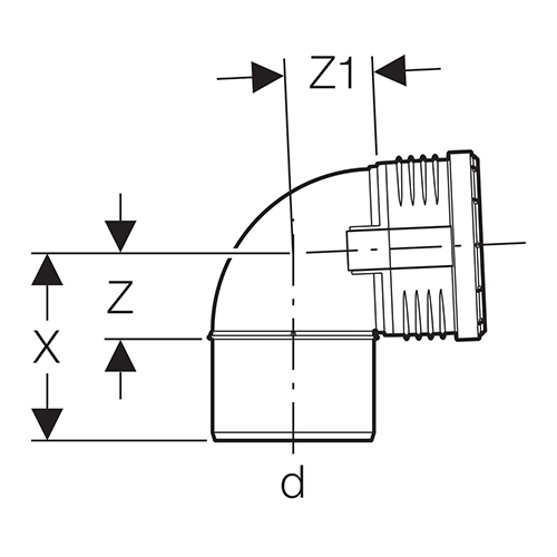 Geberit Silent-PP luk ø 75/90 ° 2