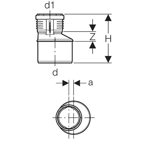 Geberit Silent-PP redukcija ø160/110 2