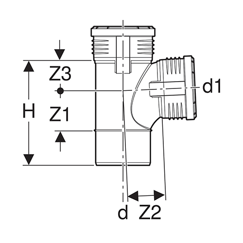 Geberit Silent-PP T-račva ø110/ 90 2