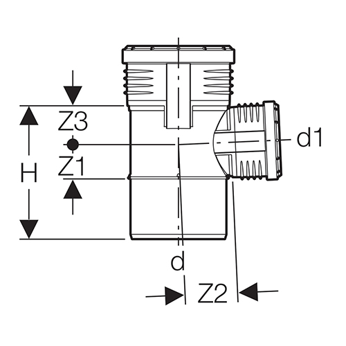 Geberit Silent-PP T-račva ø 50/50 2