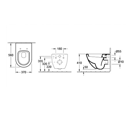 TECE SET VILLEROY & BOCH HROM SJAJ TIPKA SUBWAY WC ŠOLJA SA SOFT CLOSE SLIM DASKOM 4