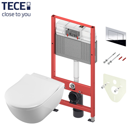 TECE SET VILLEROY & BOCH HROM SJAJ TIPKA SUBWAY WC ŠOLJA SA SOFT CLOSE SLIM DASKOM 1