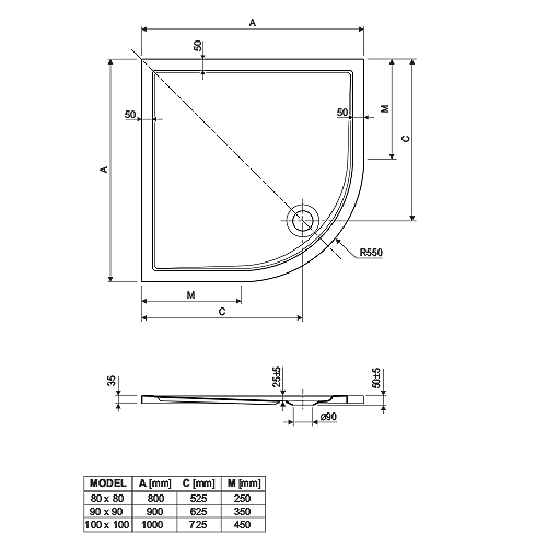 AQUAESTIL TUŠ KADA TESO R90  6032070 3