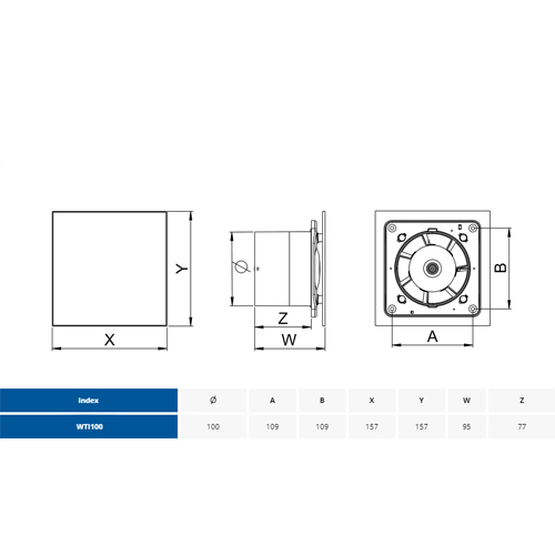 AWENTA VENTILATOR TRAX INOX 100  WTI100 2