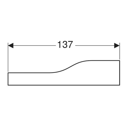 GEBERIT BAMBINI FRONT 137 LEVA DEKORATIVNA PREGRADA BELA MAT  430310016 4