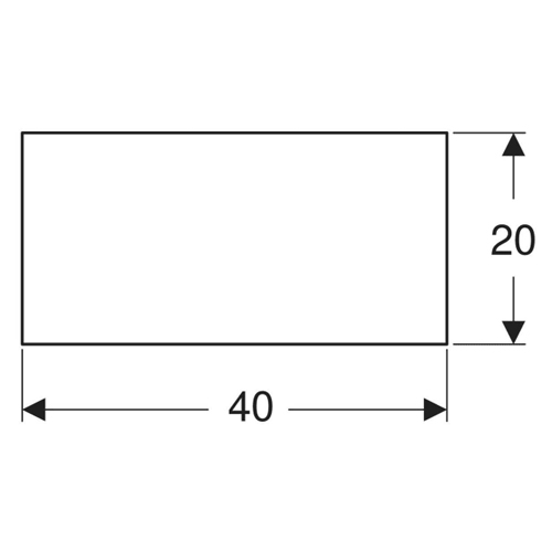 GEBERIT BAMBINI BOČNA 40X20 DEKORATIVNA PREGRADA BELA MAT  431030016 3