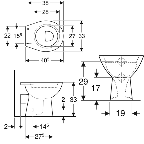 GEBERIT BAMBINI WC ŠOLJA BALTIK ZA DECU  500.916.00.1 2