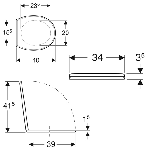 GEBERIT BAMBINI WC DASKA BELA  573334000 2