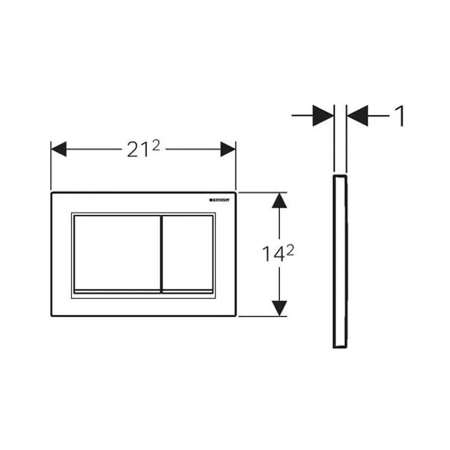 GEBERIT TIPKA OMEGA 30 BELA/BELA MAT  115.080.11.1 2