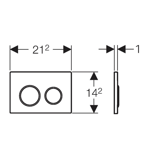 GEBERIT TIPKA OMEGA 20 BELA/BELA MAT  115.085.11.1 2