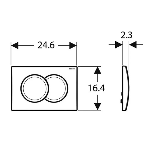 GEBERIT TIPKA DELTA 01 BELA  115.107.11.1 2