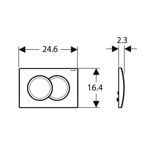 GEBERIT TIPKA DELTA 20 BELA  115.127.11.1 2