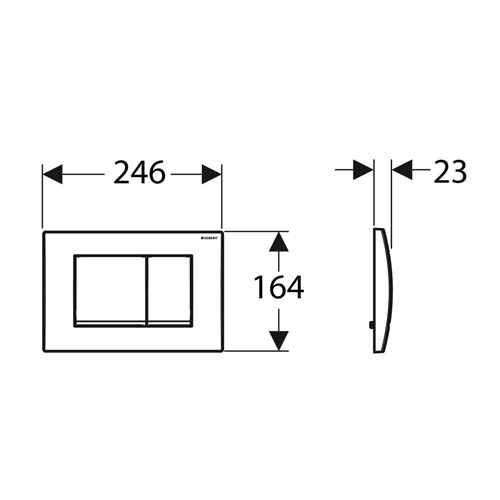 GEBERIT TIPKA DELTA 30 BELA  115.137.11.1 2