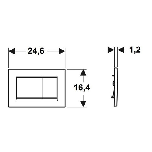 GEBERIT TIPKA SIGMA 30 BELA/BELA MAT  115.883.11.1 2