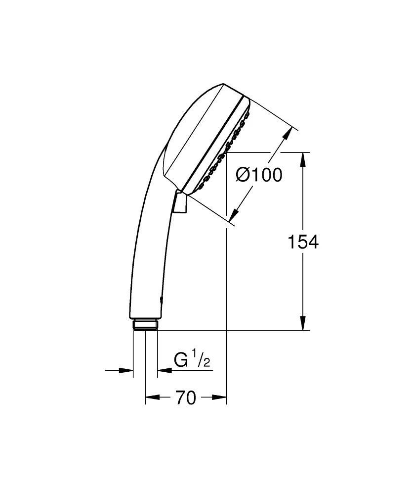 GROHE TEMPESTA COSMOPOLITAN TUŠ RUČICA SA 2 VRSTE MLAZA 100MM  27571001 2