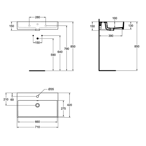 IDEAL STANDARD STRADA LAVABO 710  K078201 5