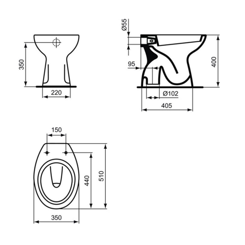 IDEAL STANDARD ALPHA WC ŠOLJA SIMPLON  T530901 3