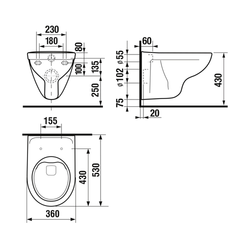 GEBERIT SET JIKA LYRA PLUS BELA TIPKA DELTA 20 WC ŠOLJA KONZOLNA SA SOFT CLOSE DASKOM 4