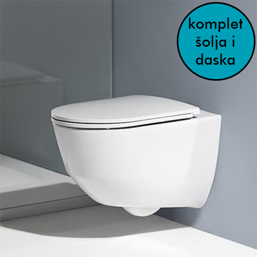 LAUFEN PRO WC ŠOLJA KONZOLNA RIMLESS SA WC DASKOM SLIM SOFT CLOSE KOMPLET 1