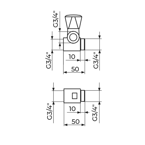 ROSAN RAZVODNI VENTIL VEŠ MAŠINE 3/4"  A56134 2