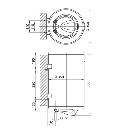 ELIT BOJLER INOX TALAS S  30L SLIM 3