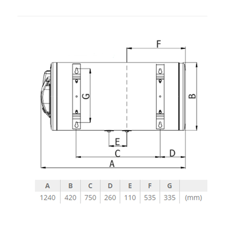 TERMORAD BOJLER BT 120L HORIZONTALNI prohrom 2