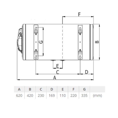 TERMORAD BOJLER BT 50L HORIZONTALNI LEVI prohrom 2