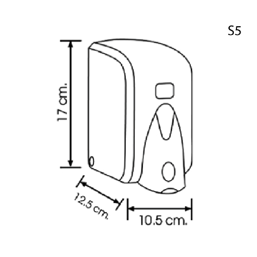 VIALLI DOZATOR SAPUNA HROM MAT 500ml  S5C 2