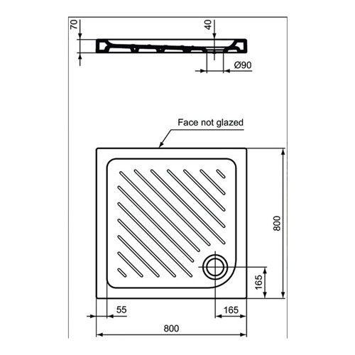 VIDIMA TUŠ KADA KERAMIČKA 80x80  W836201 2