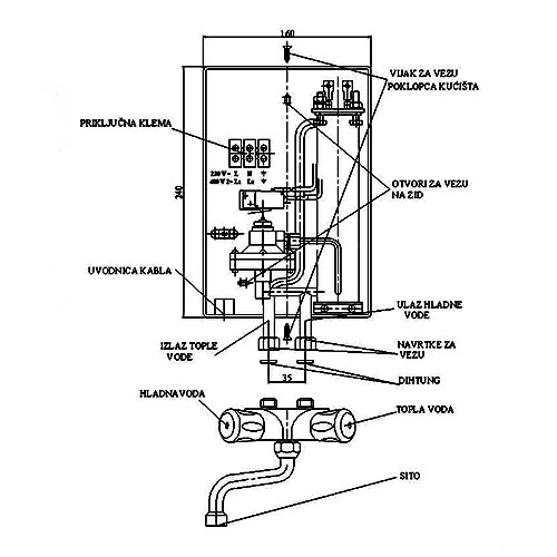 TERMIL BOJLER PGV  7KW VM 2