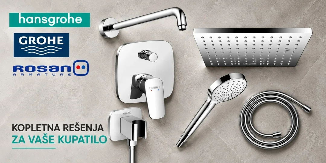 hansgrohe, GROHE i Rosan armature za kupatilo